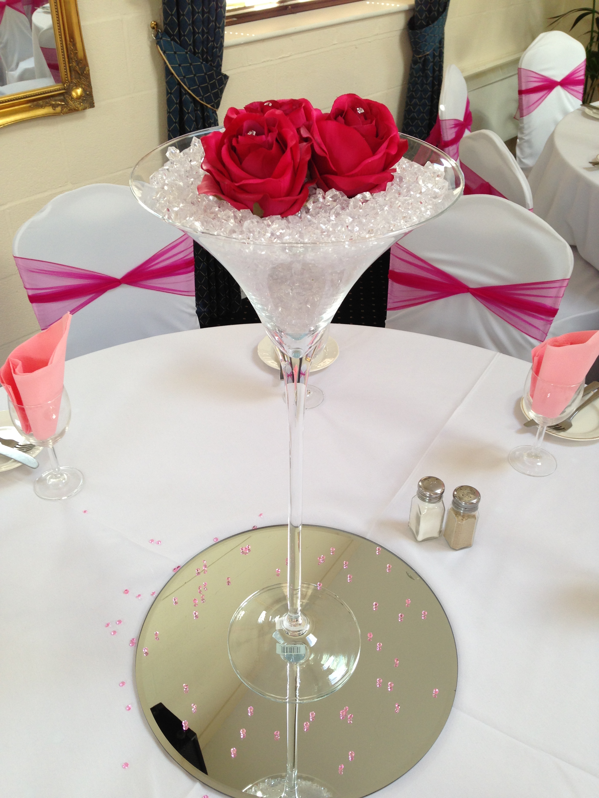 Martini glass centrepiece | Lets Celebrate